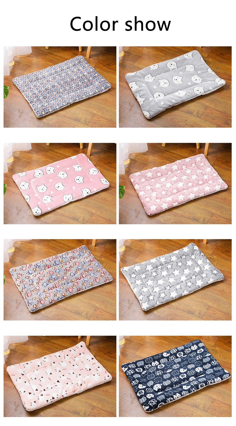 Cat Sleeping Mat – Soft Plush Winter Bed for Cats & Small Dogs