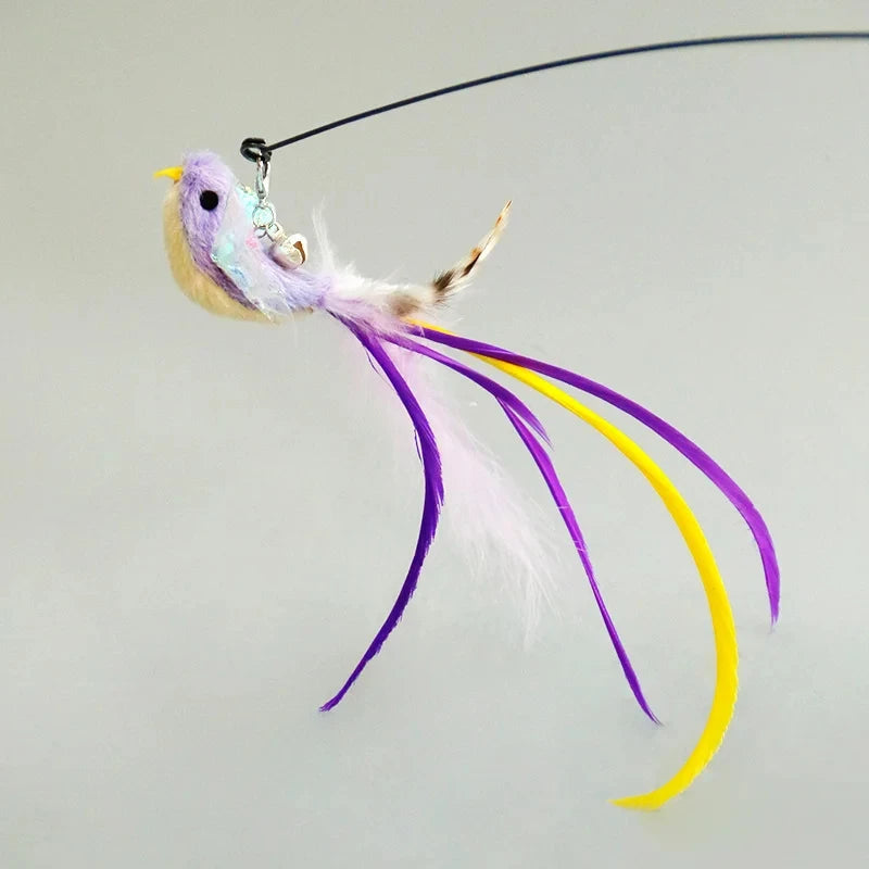 Cat Feather Wand Toy – Interactive Bell Teaser Replacement