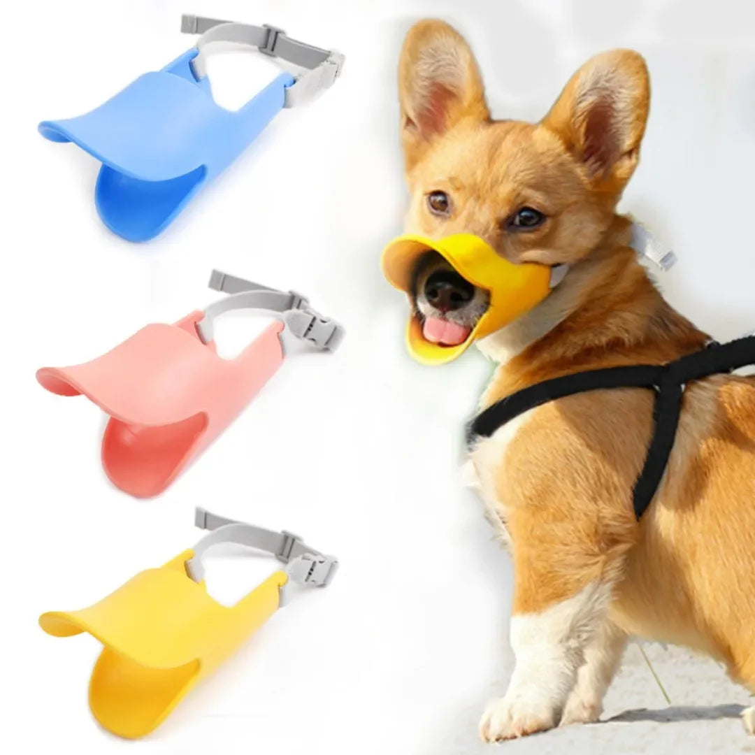 Dog Muzzle Silicone Duckbill Adjustable Mouth Cover