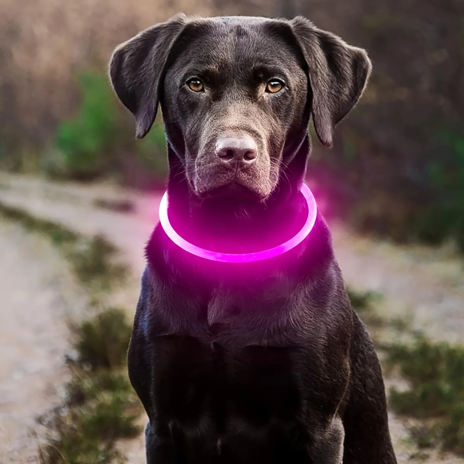 LED Dog Collar – USB Rechargeable Light-Up Reflective Collar