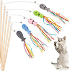 Cat Wand Toy with Bell & Catnip – Interactive Teaser for Indoor Cats