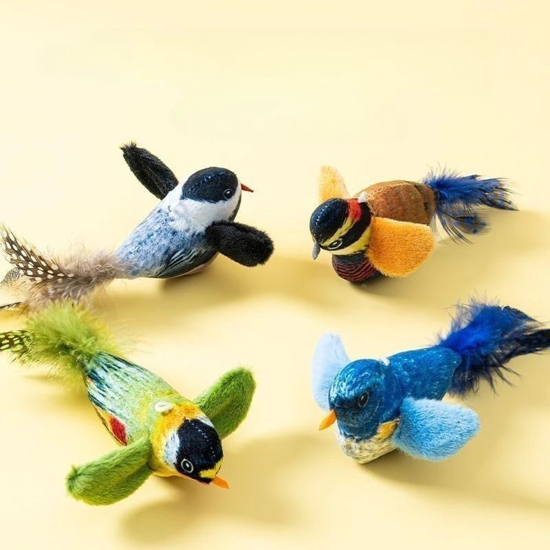 Interactive Cat Toy – Hanging Bird with Realistic Sound