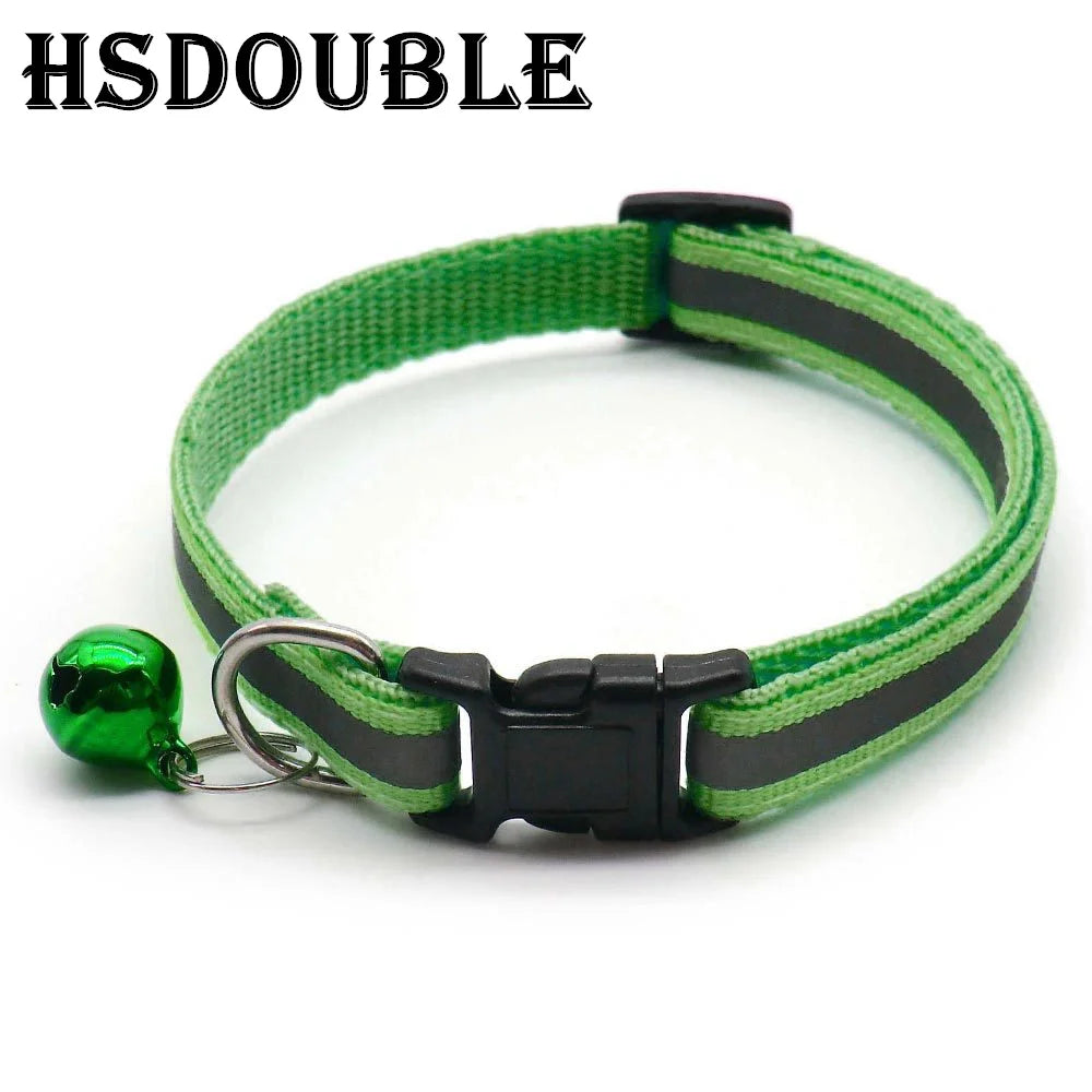 Reflective Cat Collars – 2 Pack Adjustable Collars with Bells