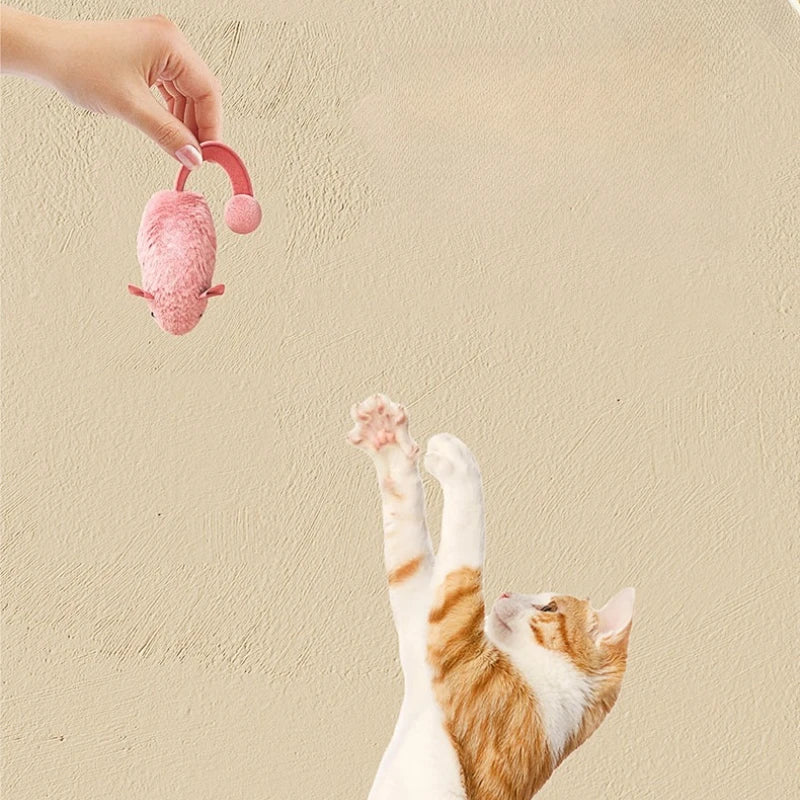 Squeaky Mouse Cat Toy – Plush Interactive Chew Toy