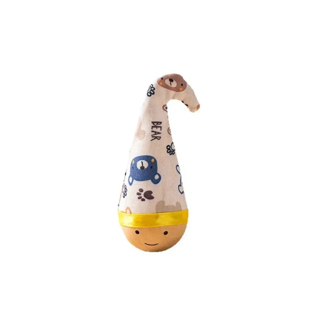 Cat Wobbler Toy – Interactive Wooden Tumbler