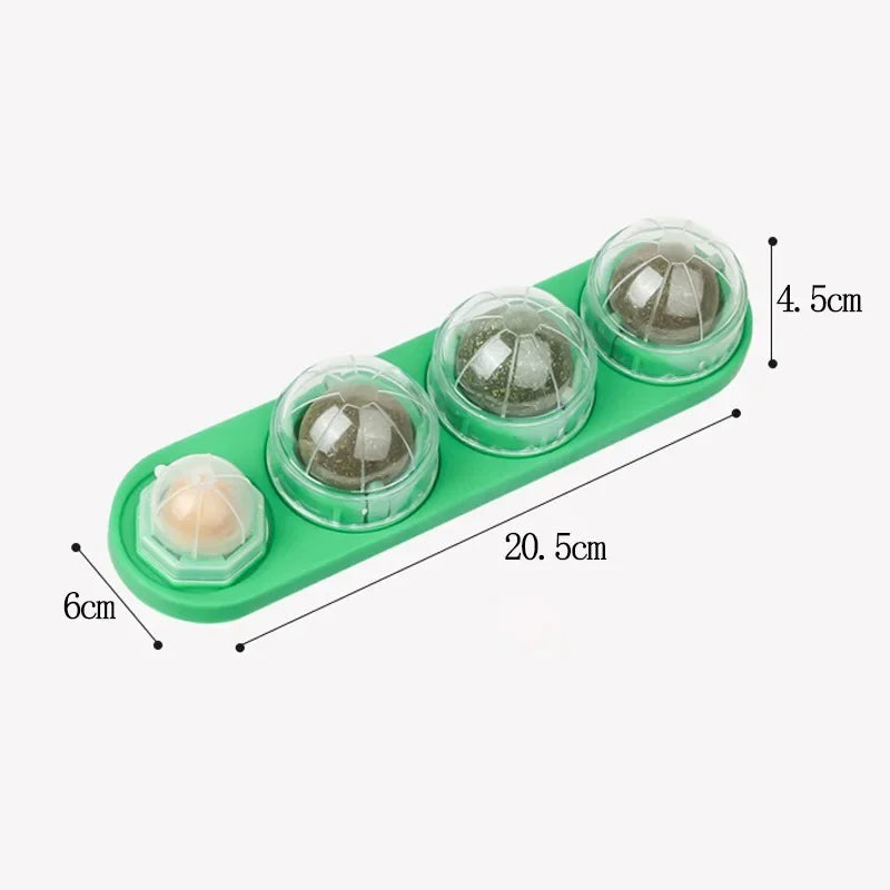 Catnip Wall Ball Toy – Rotating Interactive Cat Teeth Cleaning Toy