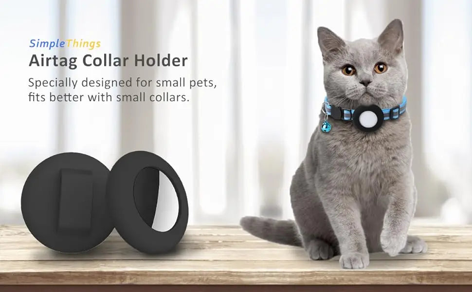Cat AirTag Holder – Silicone GPS Tracker Collar Case