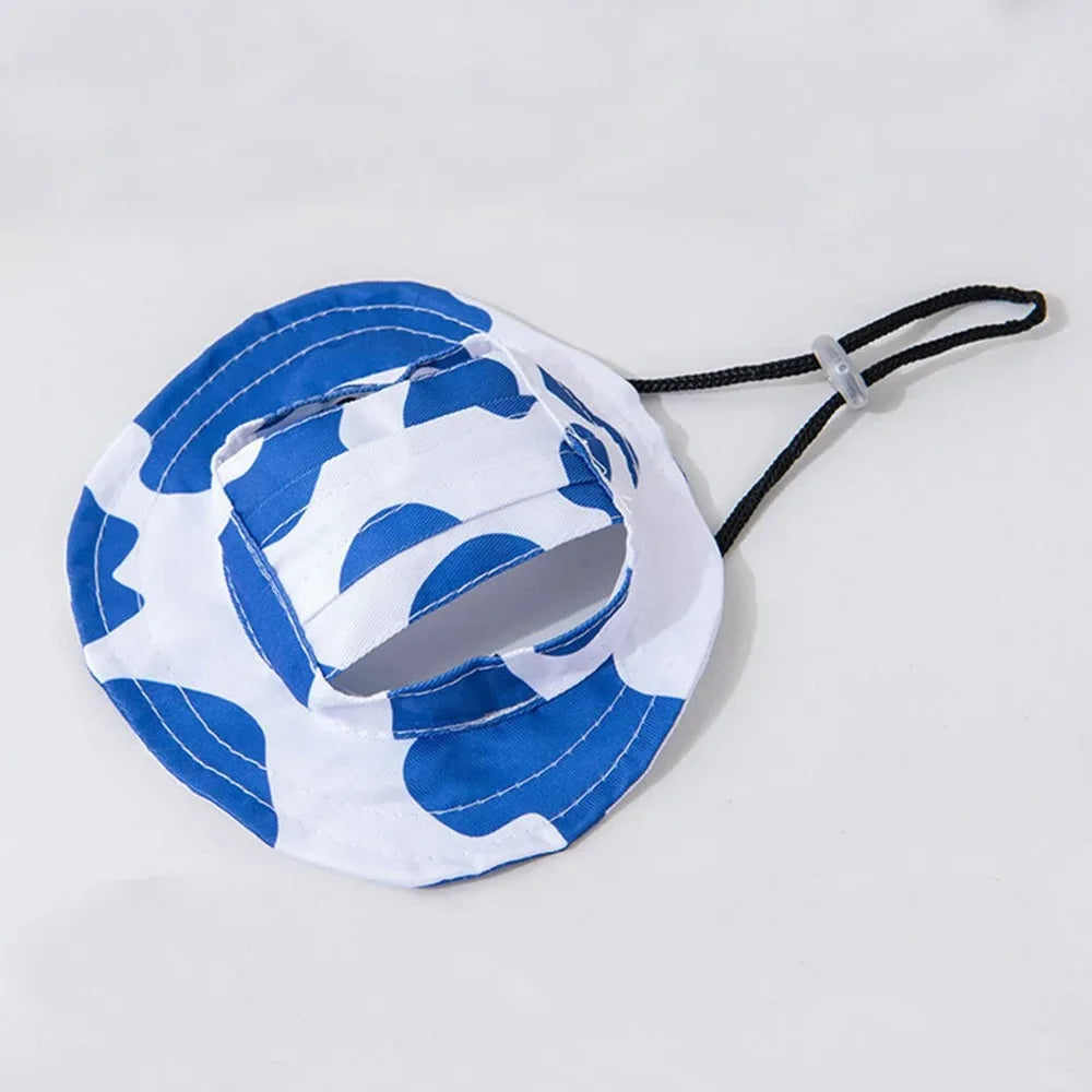 Dog Sun Hat Adjustable Bucket Hat for Summer Outdoor Walks
