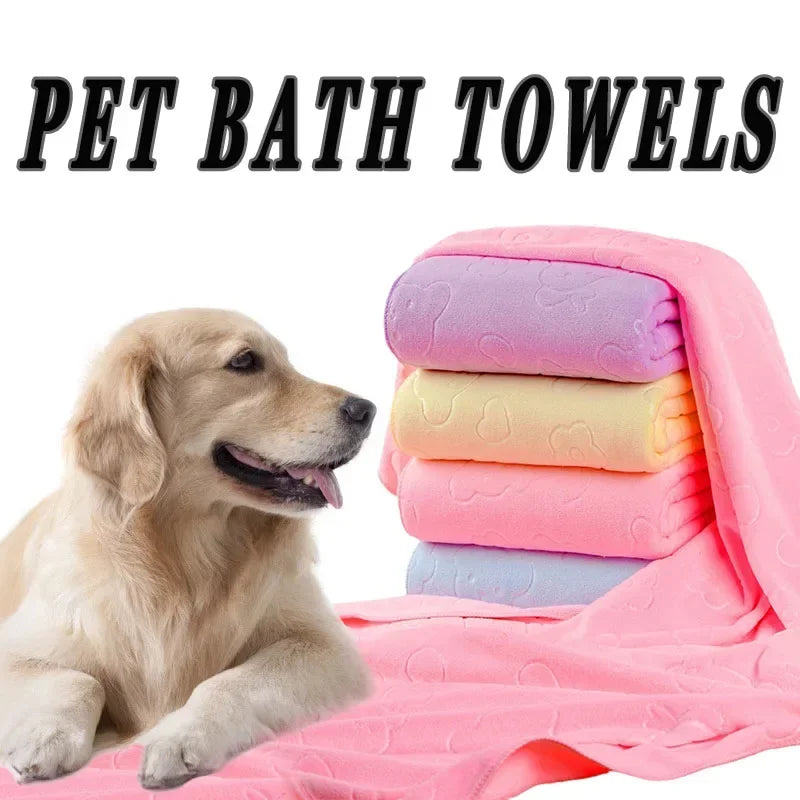 Pet Bath Towel – Quick Drying Absorbent Towel for Dogs & Cats