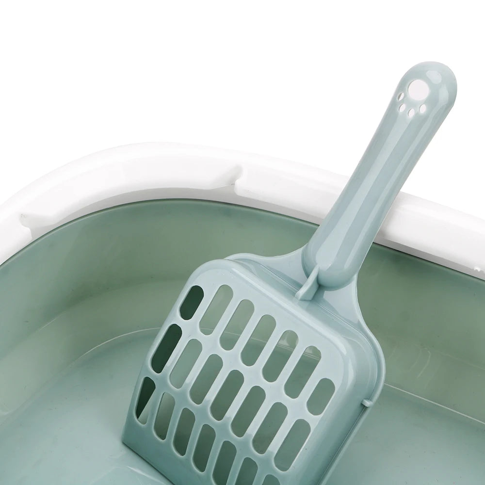 Cat Litter Box – Semi-Closed Toilet Tray with Scoop