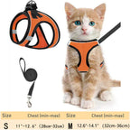Cat Harness and Leash – Adjustable Reflective Soft Mesh Vest