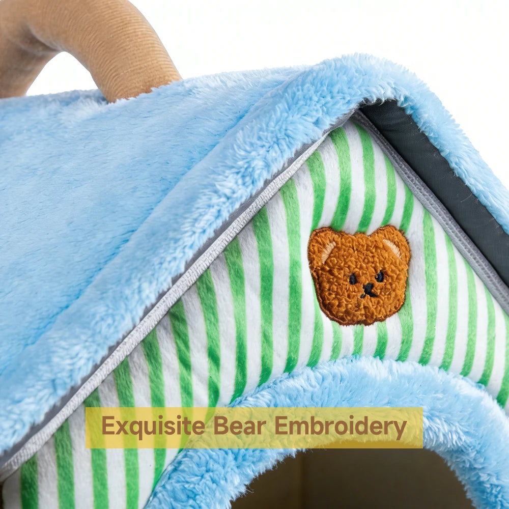Foldable Cat House – Washable Cave Bed for Cats & Small Dogs