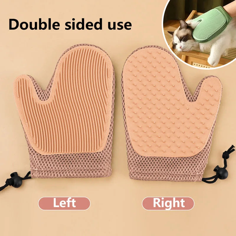 Pet Grooming Glove – Hair Removal & Massage Brush