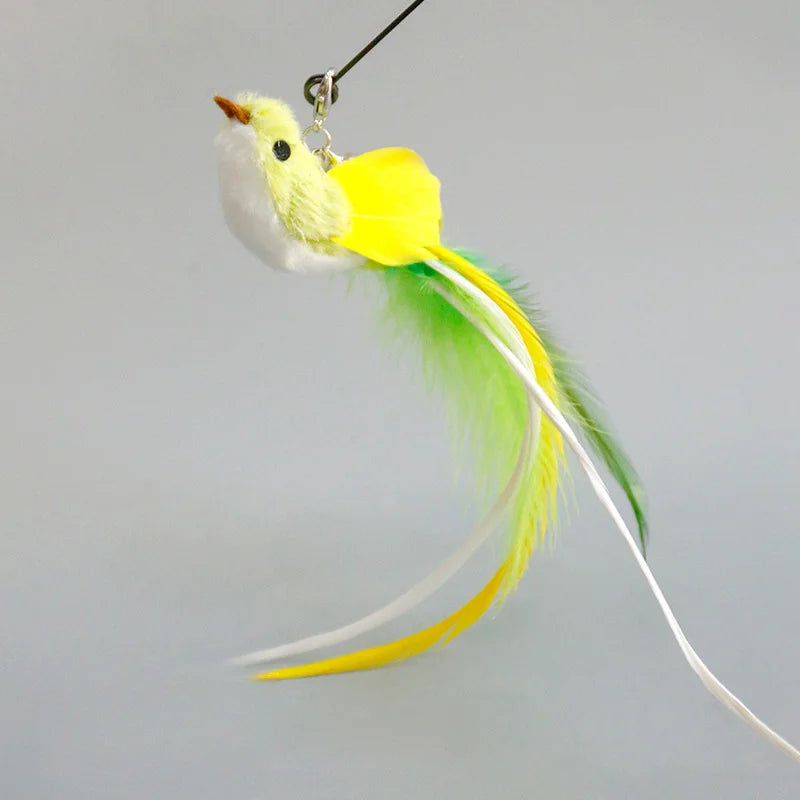 Interactive Feather Cat Wand with Bell & Suction Cup