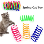 Interactive Cat Spring Toy – Colorful Plastic Jumping Toy