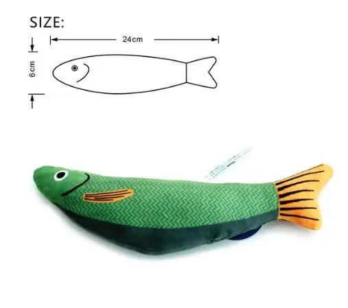 Catnip Fish Toy – Plush Interactive Cat Chew Toy