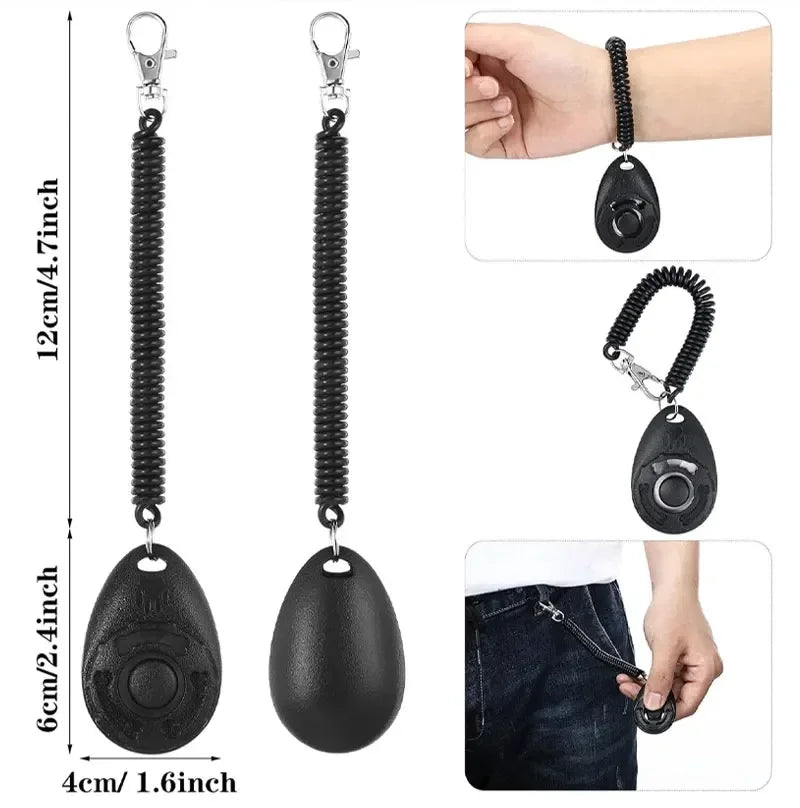 Dog Training Clicker with Wrist Strap, Portable Pet Training Tool