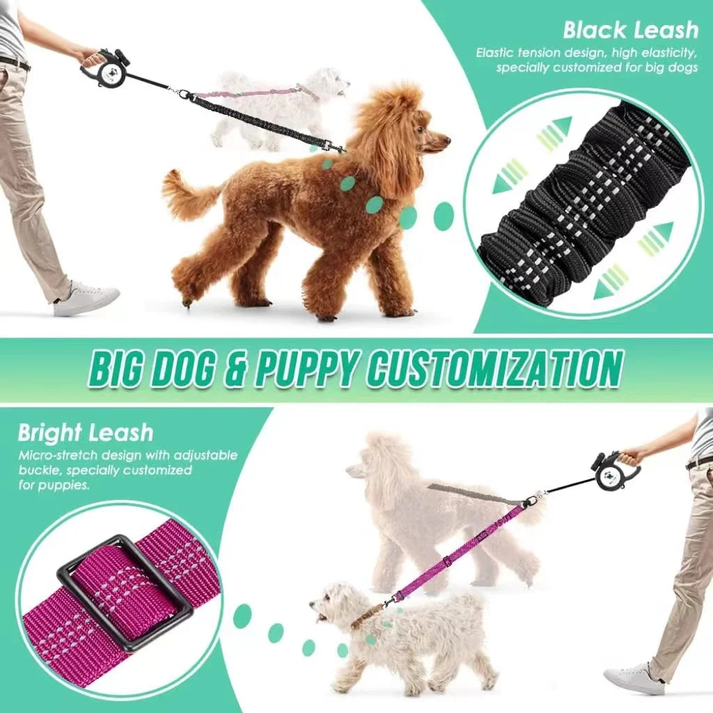 Double Dog Leash – 1.6ft Dual Dog Walking Attachment