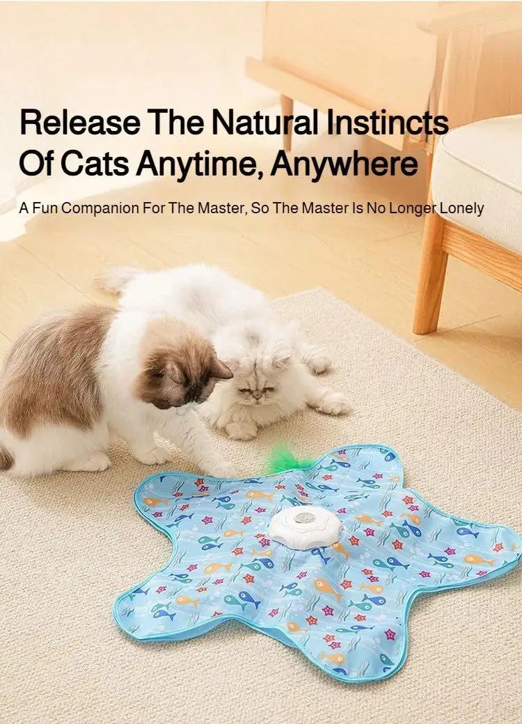 Interactive Cat Hide and Seek Toy – Motion Activated Feather Teaser
