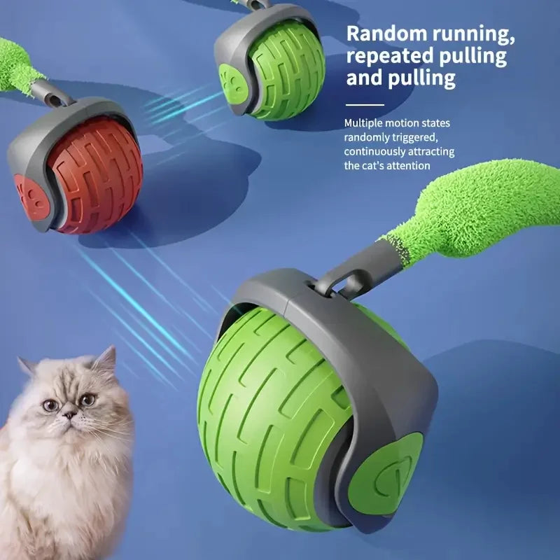 Automatic Interactive Cat Toy Ball – USB Rechargeable Rolling Toy
