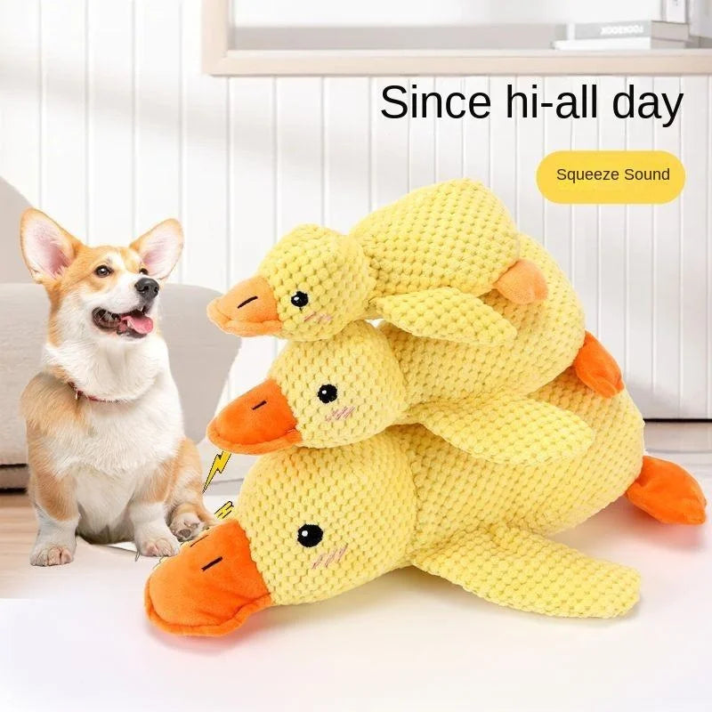 Squeaky Duck Dog Toy – Plush Sound Toy for Puppies & Dogs