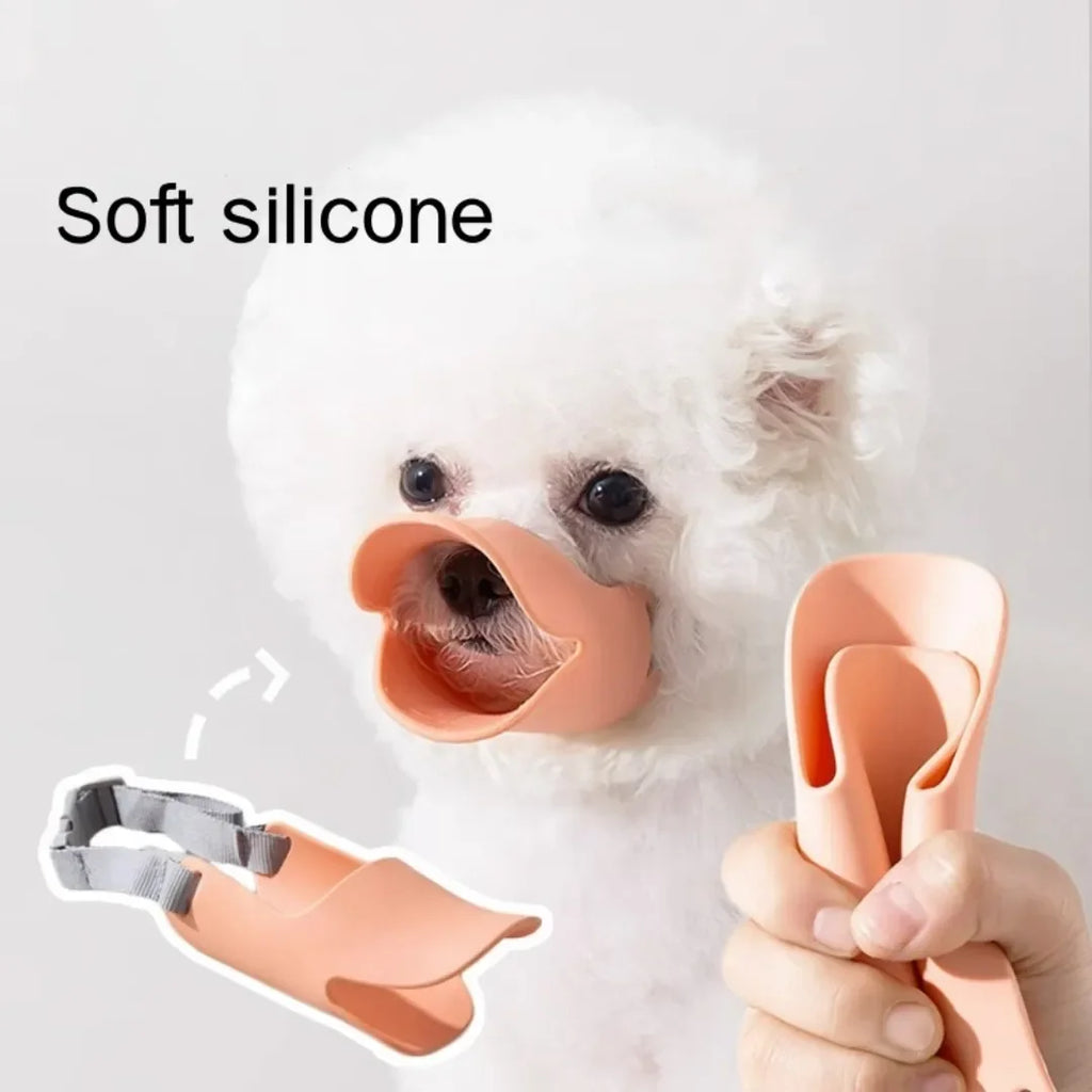 Dog Muzzle Silicone Duckbill Adjustable Mouth Cover