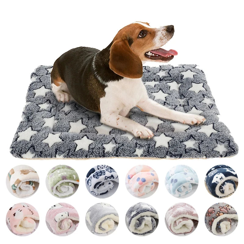 Dog Sleeping Mat – Washable Flannel Winter Bed for Small to Large Dogs