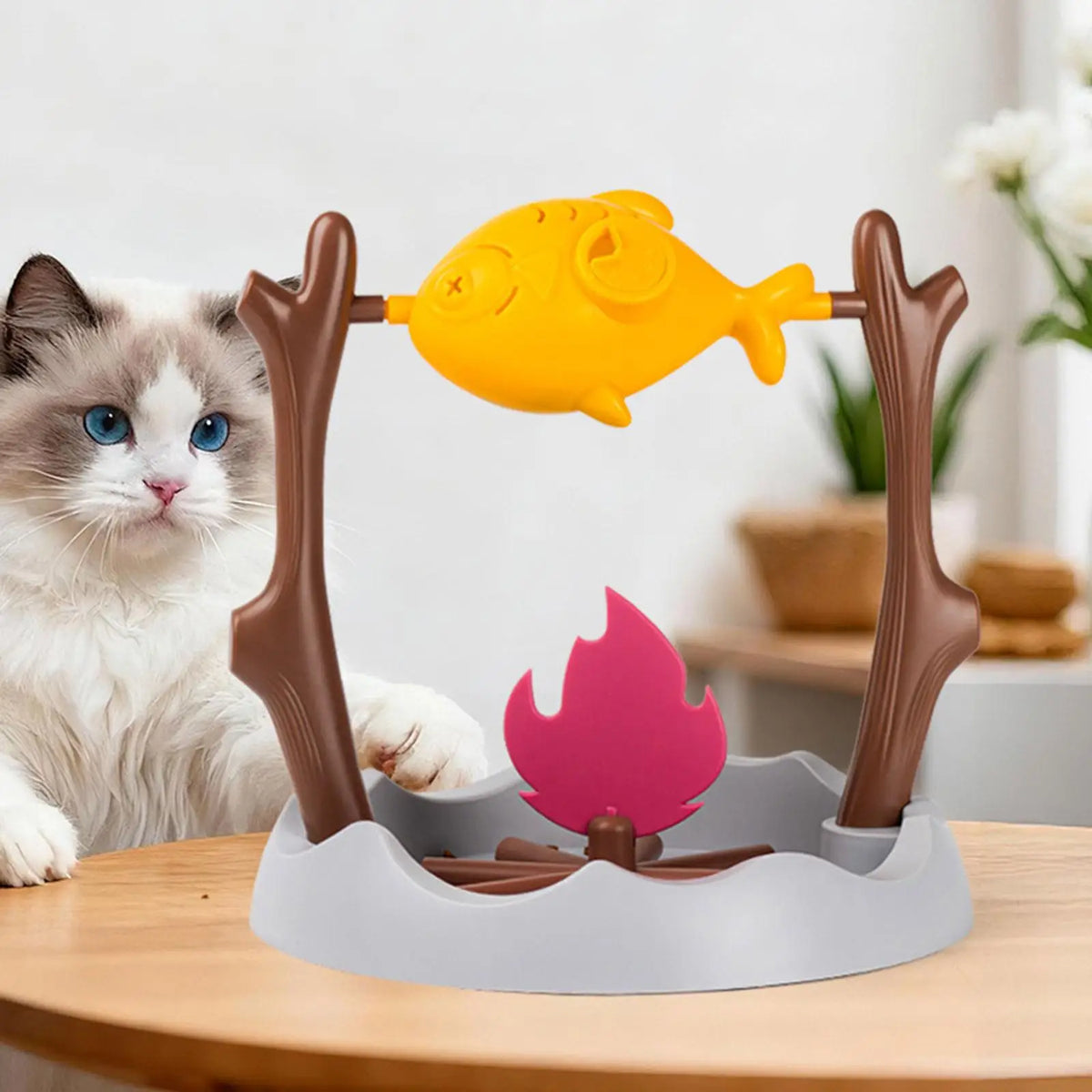 Interactive Cat Feeder – Rotating Slow Feeding & Treat Toy