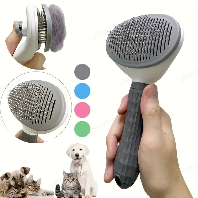 Self Cleaning Slicker Brush, Pet Hair Remover for Dogs & Cats
