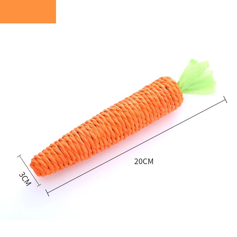 Cat Chew Toy – Carrot Interactive Dental & Scratcher Toy