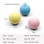 Interactive Cat Toy Ball, Catnip Squeaky Toy with Animal Sounds