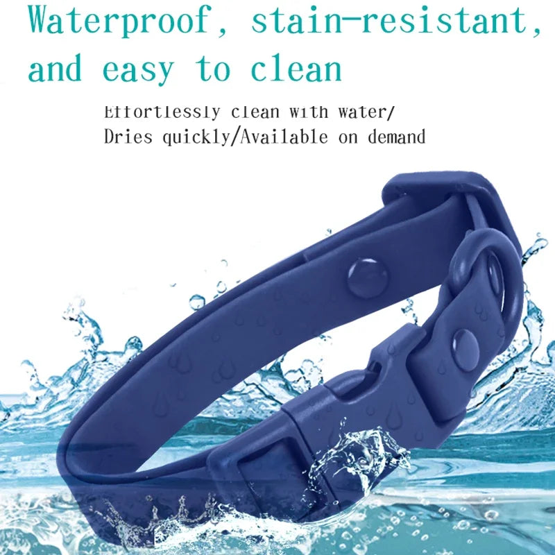 PVC Dog Collar Waterproof Adjustable Breakaway Easy Clean