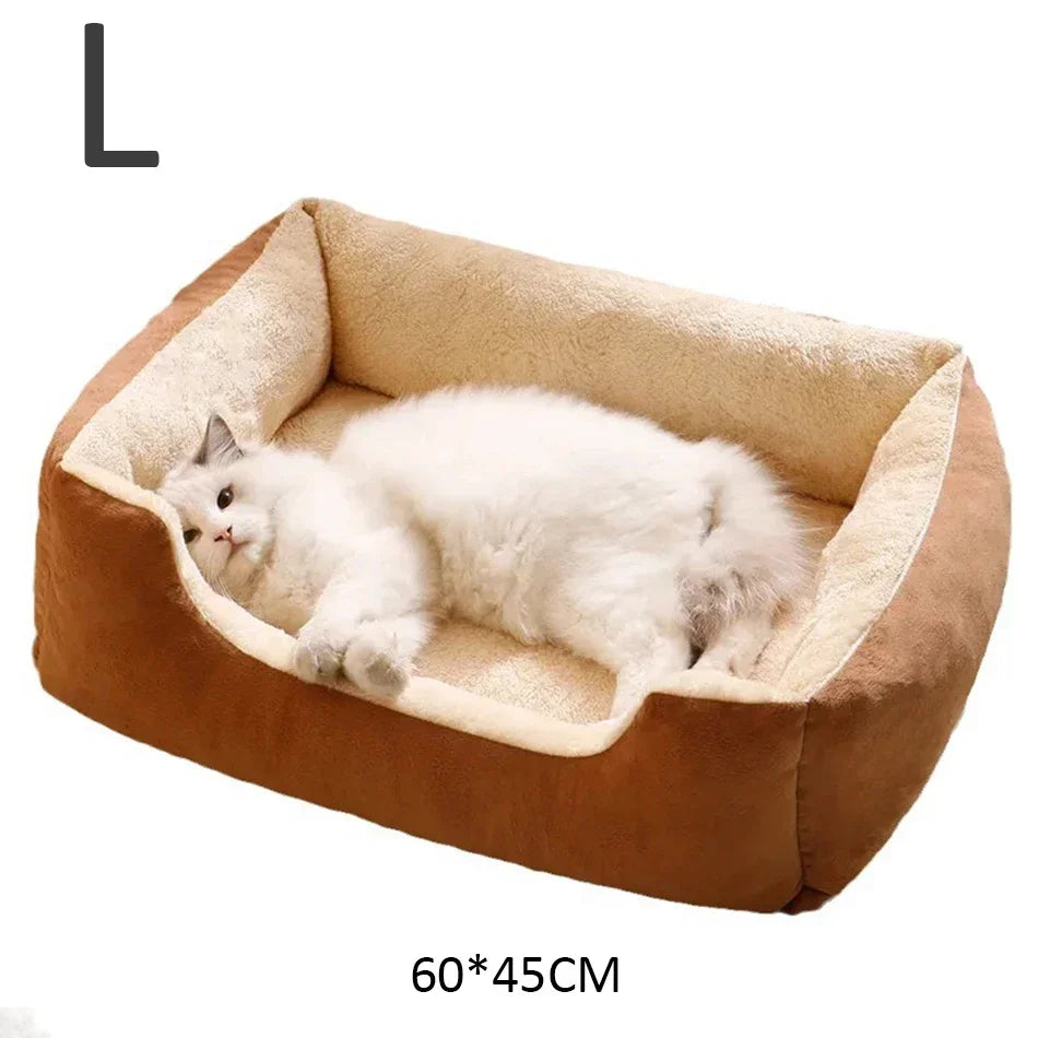 Plush Cat Bed Soft Cushion Pet Bed for Cats & Small Dogs
