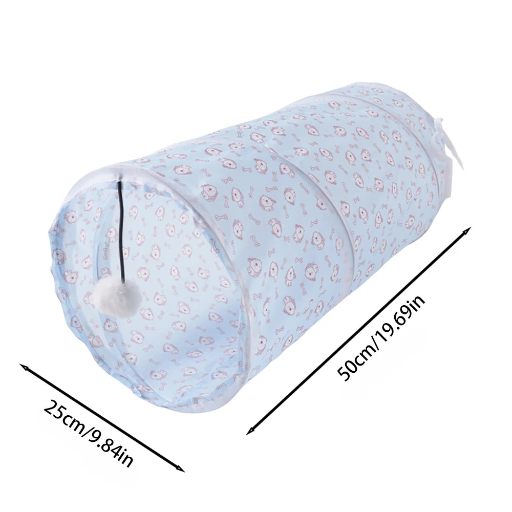 Cat Tunnel Foldable Interactive Play Tunnel for Indoor Cats & Kittens