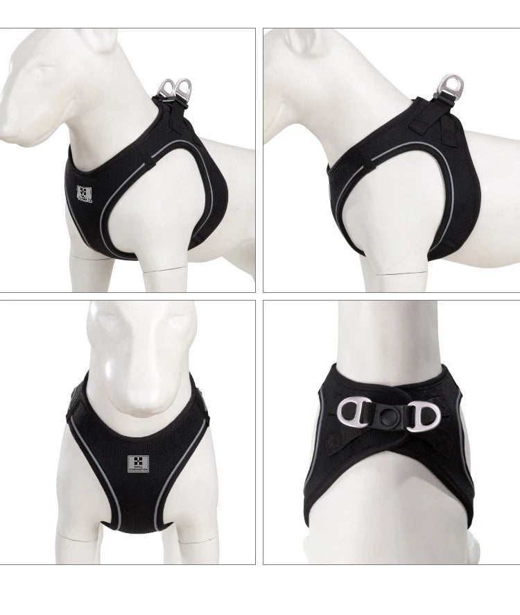 Dog Harness and Leash Set – Adjustable Reflective Puppy Harness