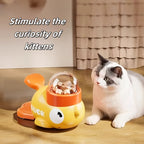 Interactive Cat Feeder – Manual Food Dispenser Duck Design