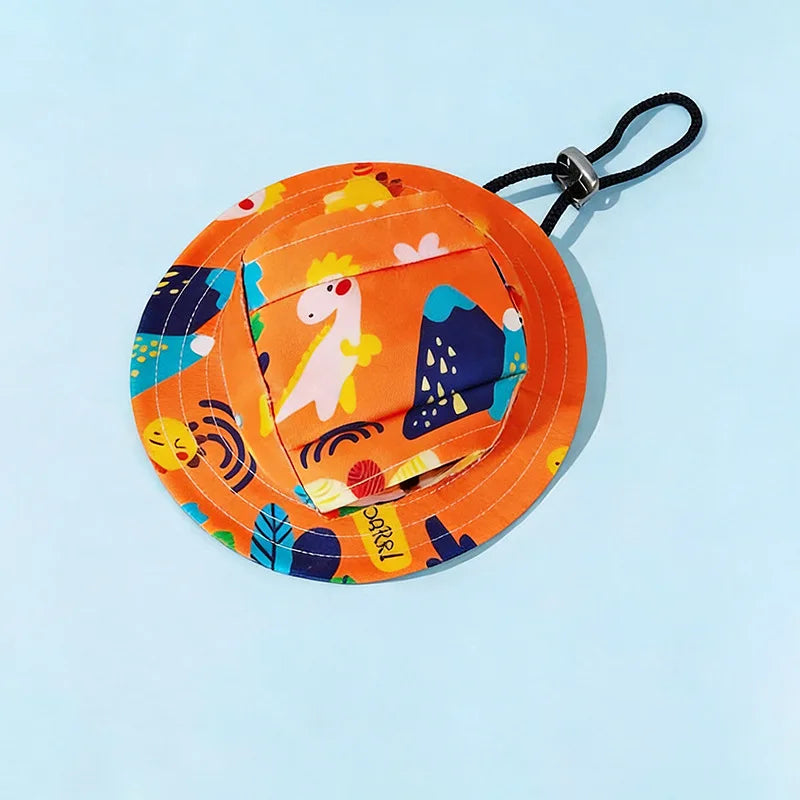 Dog Sun Hat Adjustable Bucket Hat for Summer Outdoor Walks
