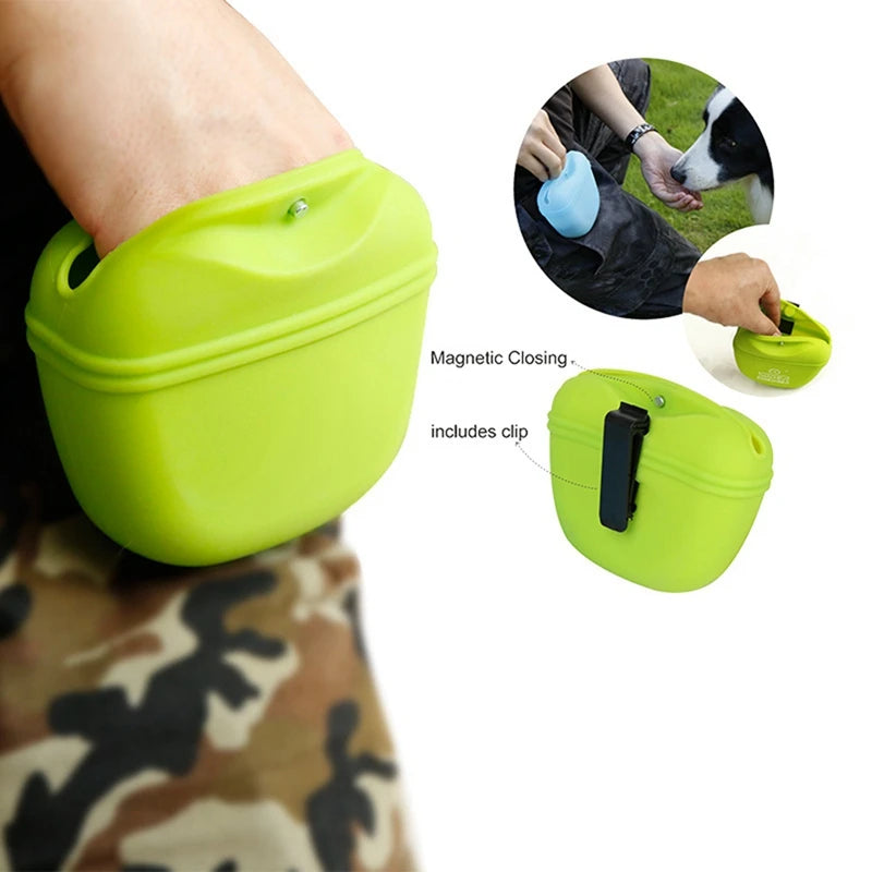 Dog Treat Pouch – Portable Training Bag With Belt Clip