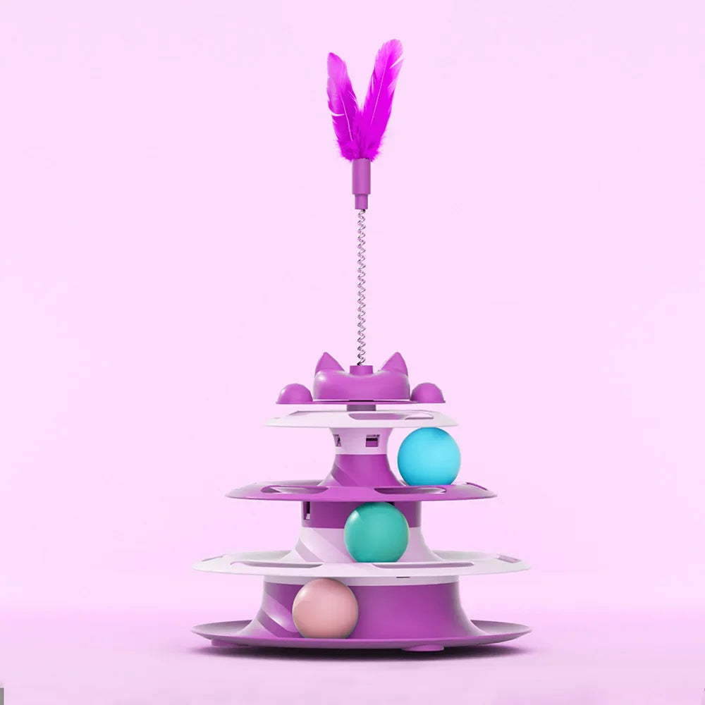 Interactive Cat Toy – Turntable Ball & Stick Play Toy