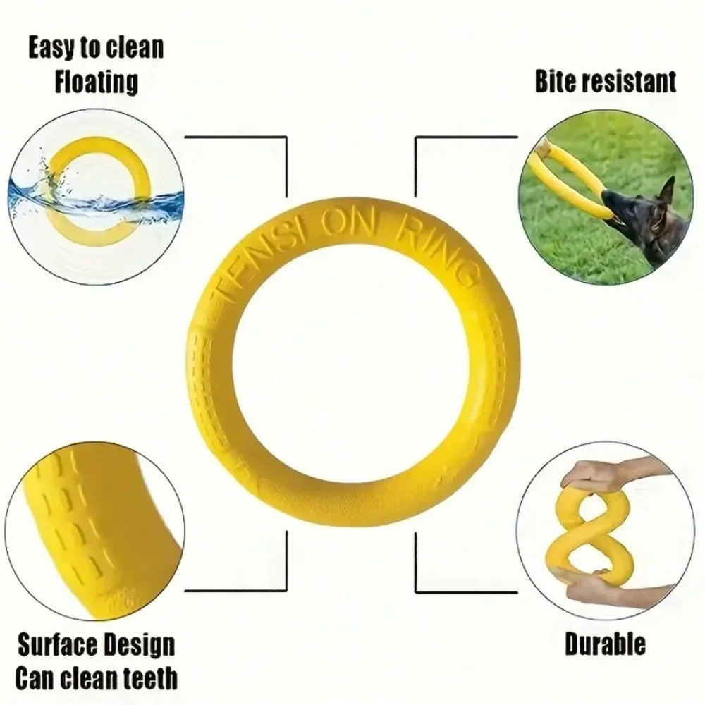 Dog Pull Ring Toy, Interactive EVA Training & Floating Toy