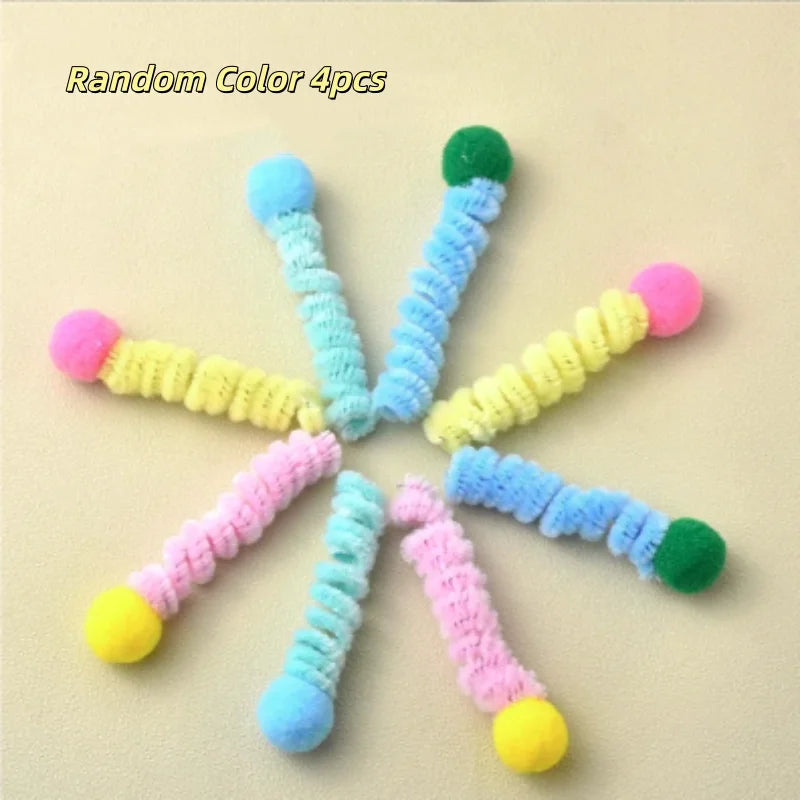 Cat Spring Toy – Colorful Interactive Plastic Cat Toy