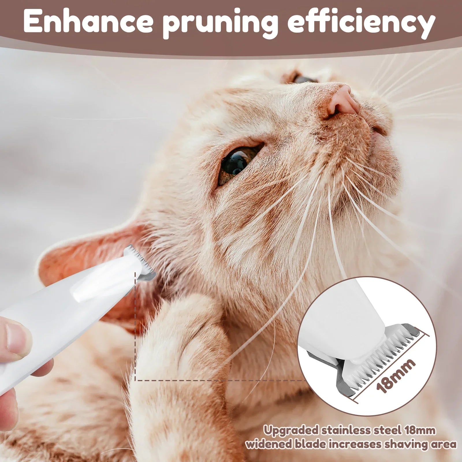 Dog Paw Trimmer with LED Light – Waterproof Rechargeable Dog Clipper