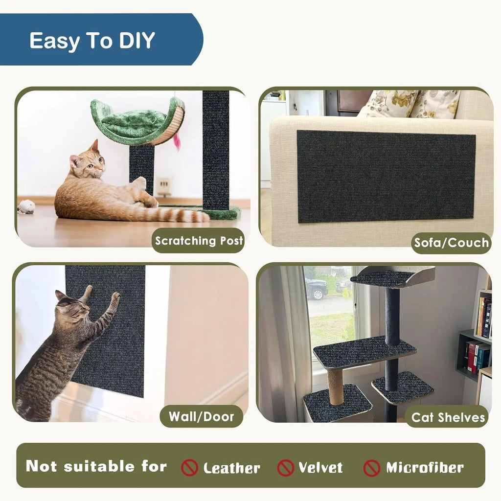 Cat Scratching Pad – Self-Adhesive Trimmable Mat for Furniture