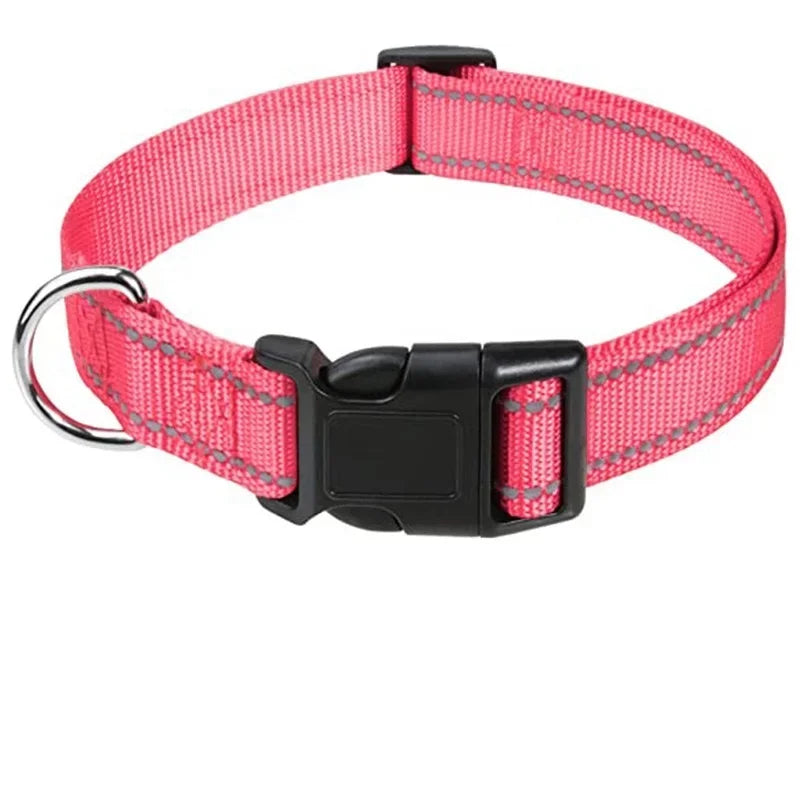 Reflective Dog Collar, Adjustable Nylon Safety Collar for Small Dogs