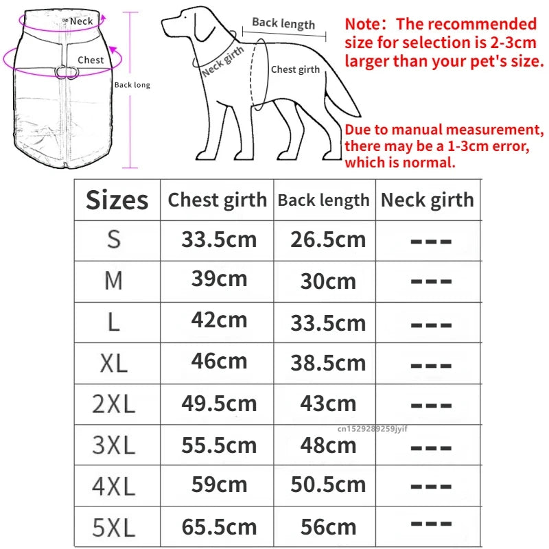 Dog Winter Coat Waterproof Warm Padded Jacket for Dogs