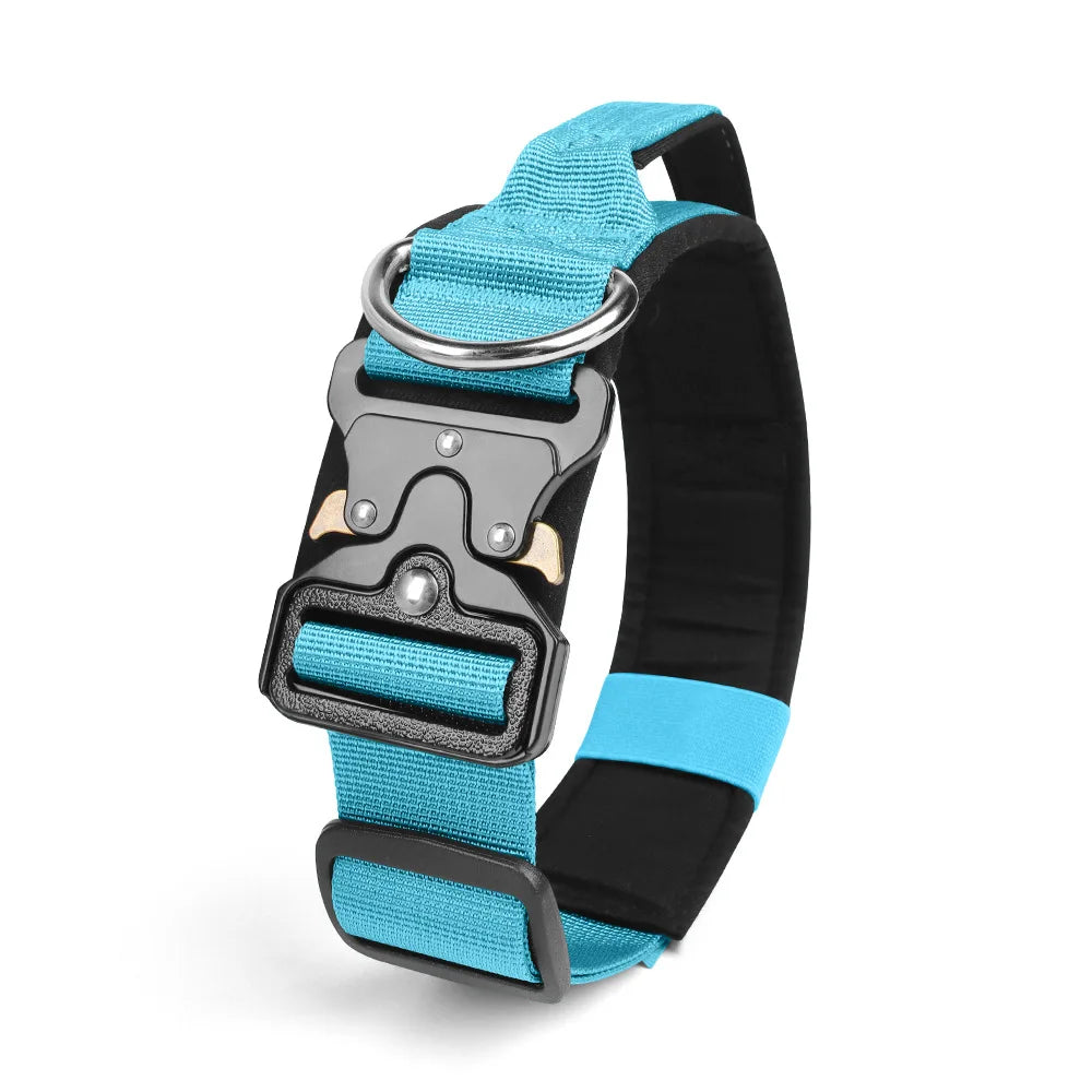 Tactical Dog Collar for Medium & Large Dogs, Padded Adjustable