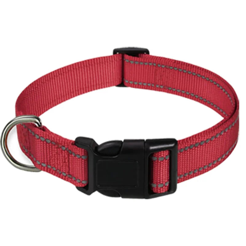 Reflective Dog Collar Adjustable Nylon Safety Collar for Small Dogs
