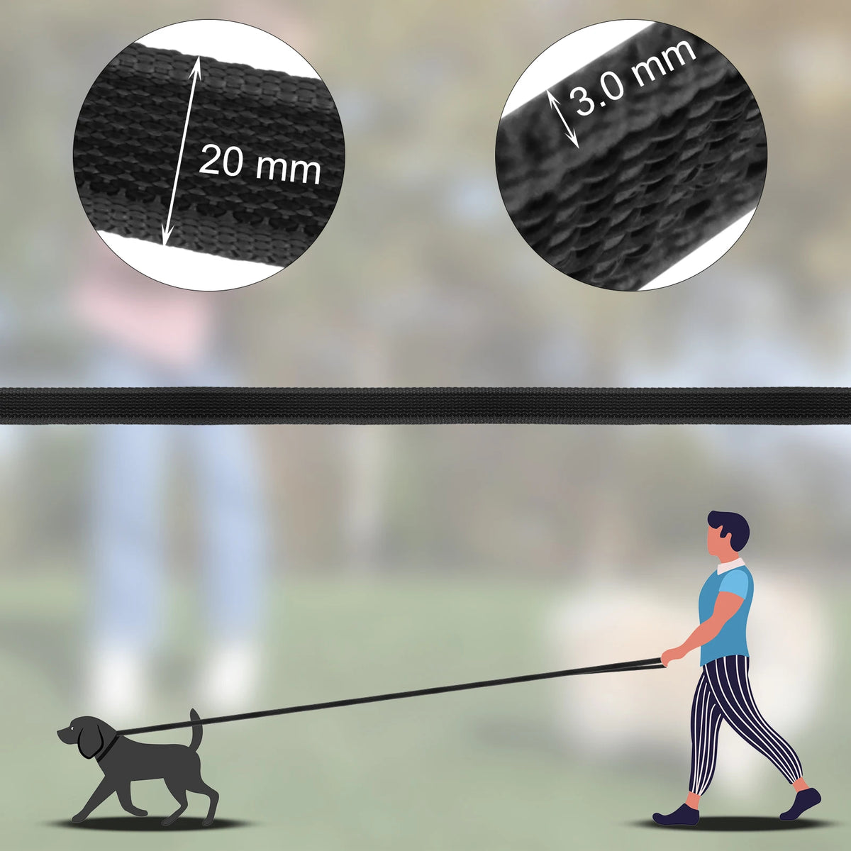 Long Dog Leash – Lightweight Training Lead With Multiple Lengths