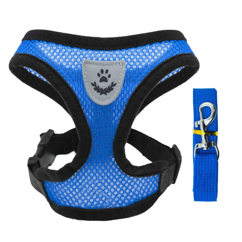 Adjustable Dog Harness Vest, Mesh Puppy Walking Harness