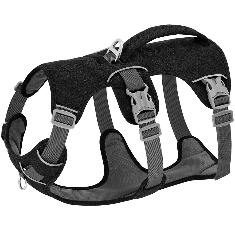 Reflective Dog Harness, Adjustable Nylon Vest with Handle